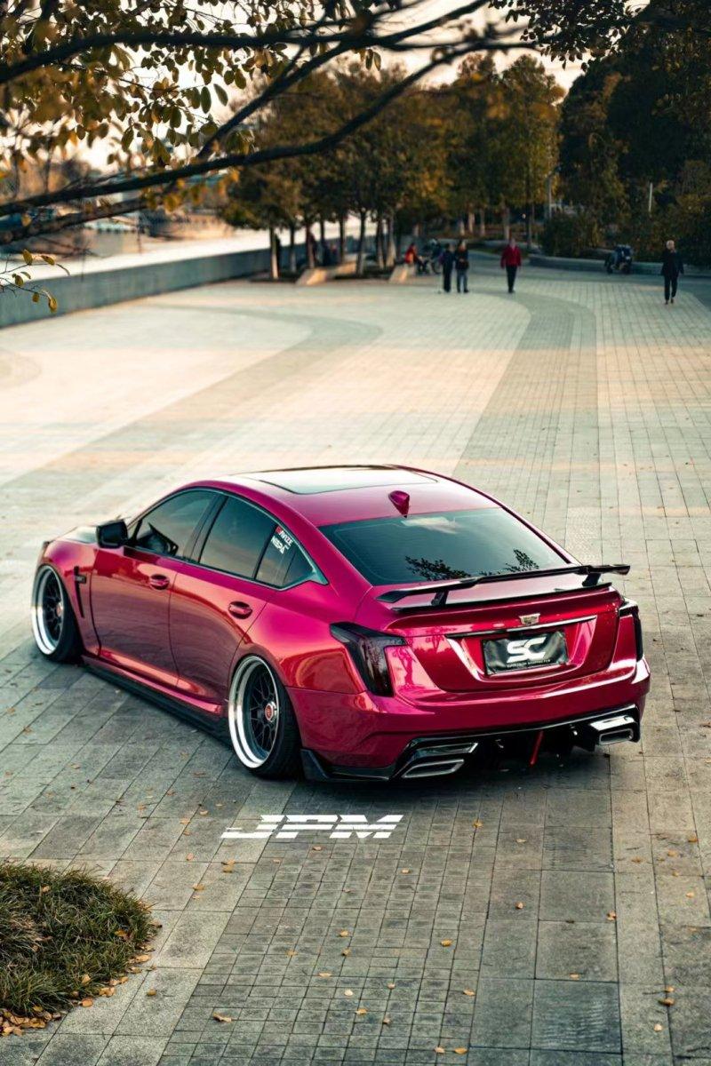 Cadillac CT5 CT5-V Blackwing Sport Premium Luxury Base 2020 2021 2022 2023 2024 with Aftermarket Parts - PRISM Rear GT Wing Carbon Fiber / FRP from Robot Craftsman Cadillac CT5 CT5-V Blackwing Sport Premium Luxury Base 2020 2021 2022 2023 2024 with Aftermarket Parts - PRISM Rear GT Wing Carbon Fiber / FRP from Robot Craftsman