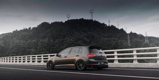 Volkswagen Golf R GTI Base MK7.5 2018 2019 2020 2021 (also suitable for Golf R and base Golf with exhaust conversion) with Aftermarket Parts - Rear Diffuser Carbon Fiber / FRP from Robot Craftsman