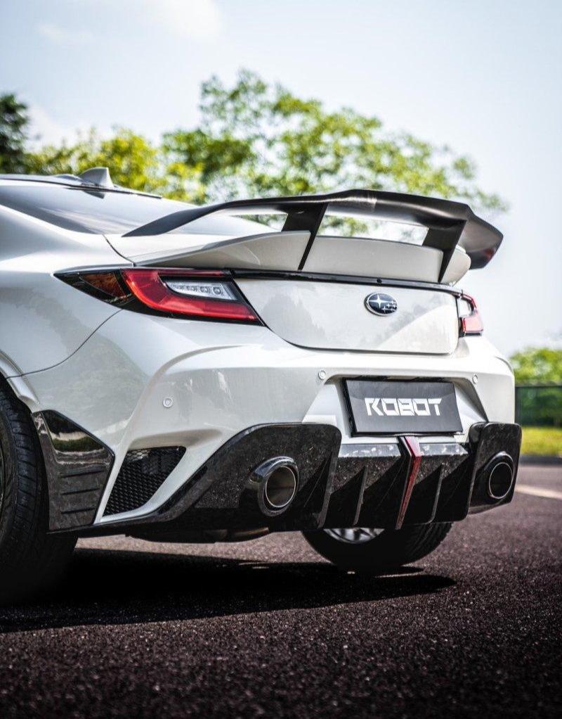 Subaru BRZ ZD8 2022 2023 2024 & Toyota GR86 ZN8 2022 2023 2024 with Aftermarket Parts - "SHINING" Rear GT Wing Carbon Fiber / FRP from Robot Craftsman