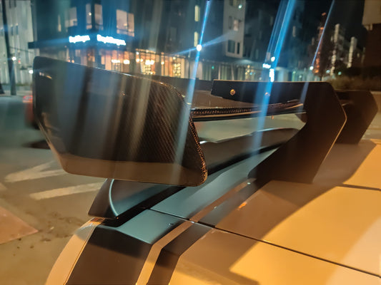 ROBOT CRAFTSMAN Carbon Fiber or FRP Swan Neck Hammer GT Wing For Dodge Challenger Scatpack RT Hellcat