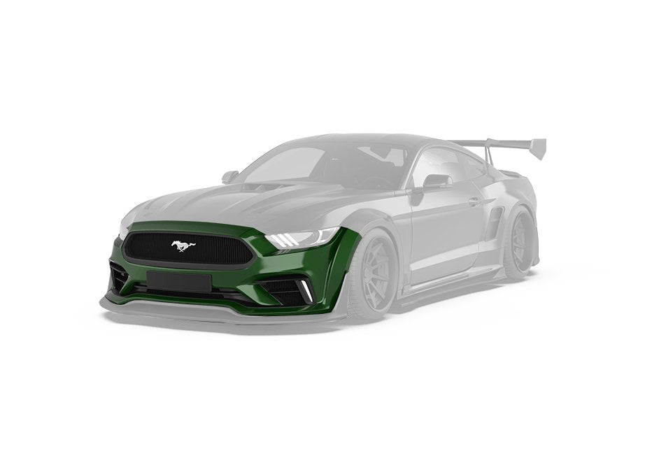 Robot Craftsman "CAVALIER" Widebody Front Bumper for Ford Mustang V6 GT S550.1 Carbon Fiber/FRP
