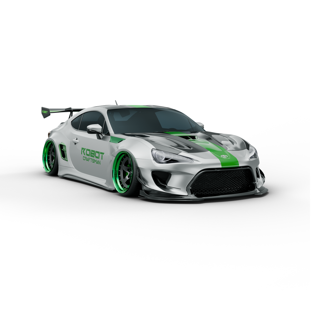 Toyota GT86 / Subaru BRZ / Scion FR-S stock vs Robot Craftsman widebody kit comparison