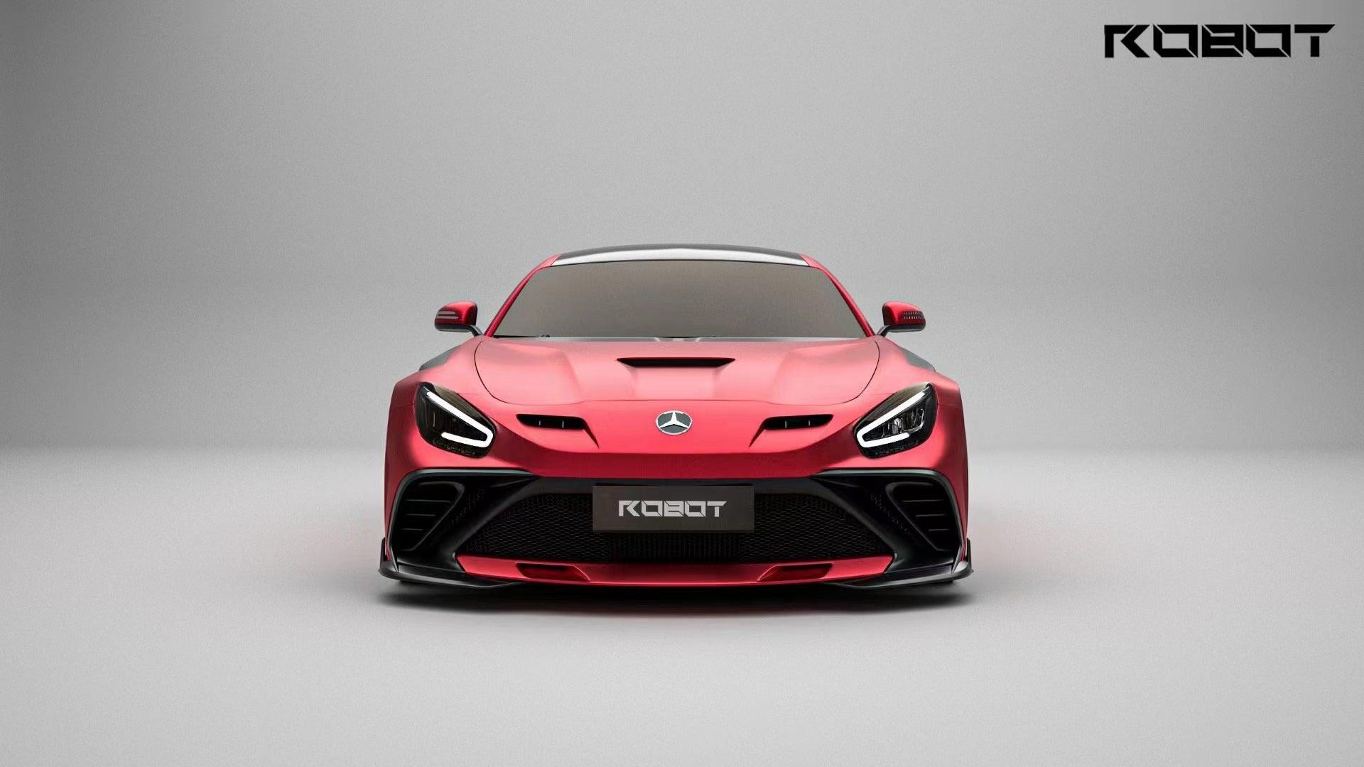 Mercedes Benz AMG GT/GTS/GTC C190 (fits both Pre-facelift & facelift) 2015 2016 2017 2018 2019 2020 2021 with Aftermarket Parts - Paragon Style Front Bumper & Lip Carbon Fiber / FRP from Robot Craftsman