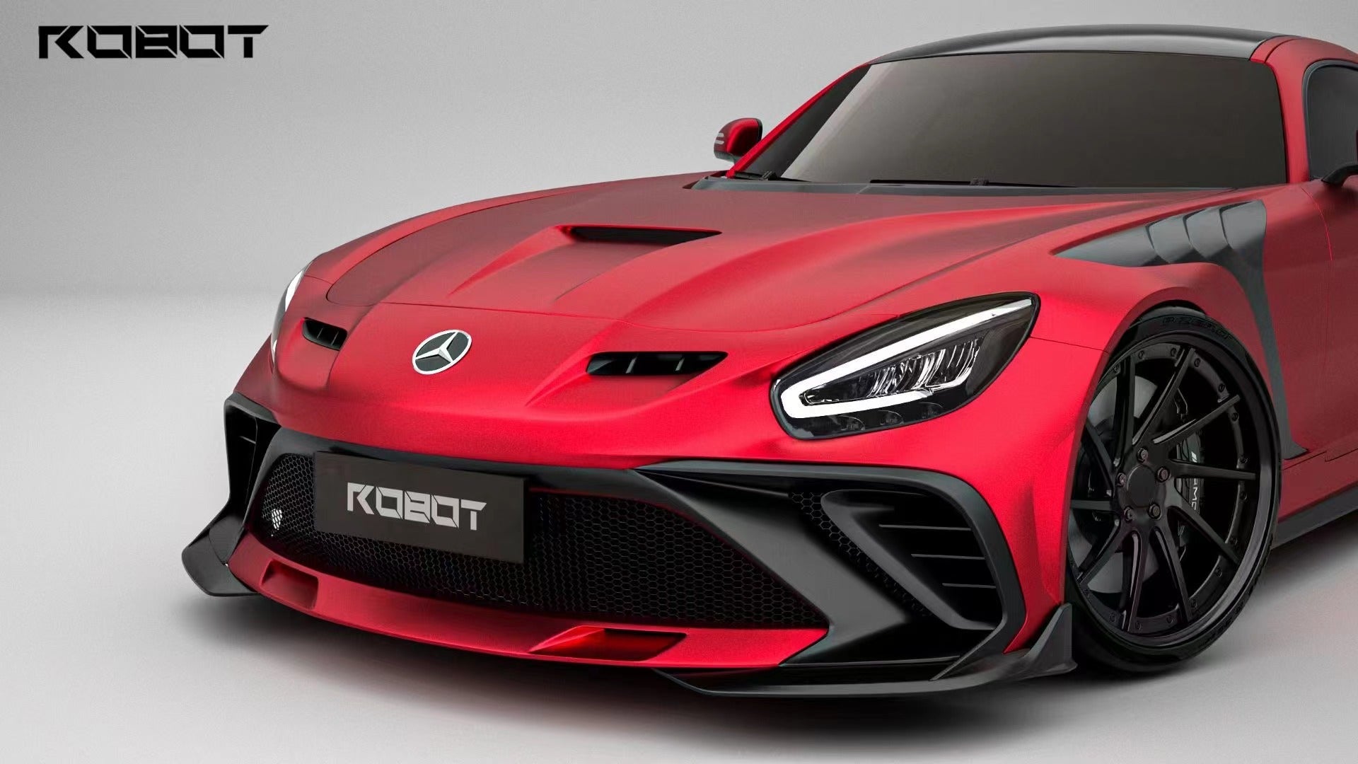 Mercedes Benz AMG GT/GTS C190 (fits both Pre-facelift & facelift) 2015 2016 2017 2018 2020 2021 with Aftermarket Parts - Paragon Style Full Body Kit Package FRP / Carbon Fiber from Robot Craftsman