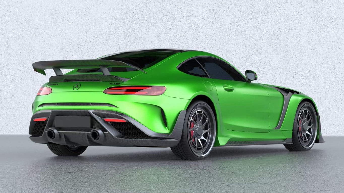 Mercedes Benz AMG GT/GTS/GTC/GTR C190 (fits both Pre-facelift & facelift) 2015-2021 with Aftermarket Parts - Paragon Style Carbon Fiber & FRP Rear Wing from Robot Craftsman