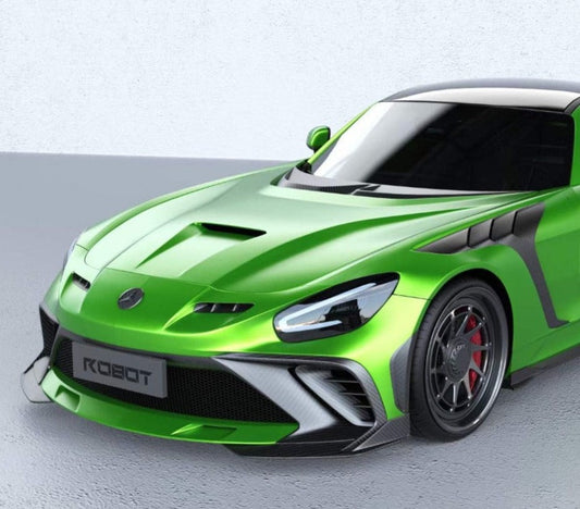 Mercedes Benz AMG GT/GTS/GTC/GTR C190 (fits both Pre-facelift & facelift) 2015 2016 2017 2018 2019 2020 2021 with Aftermarket Parts - Paragon Style Hood Carbon Fiber / FRP from Robot Craftsman