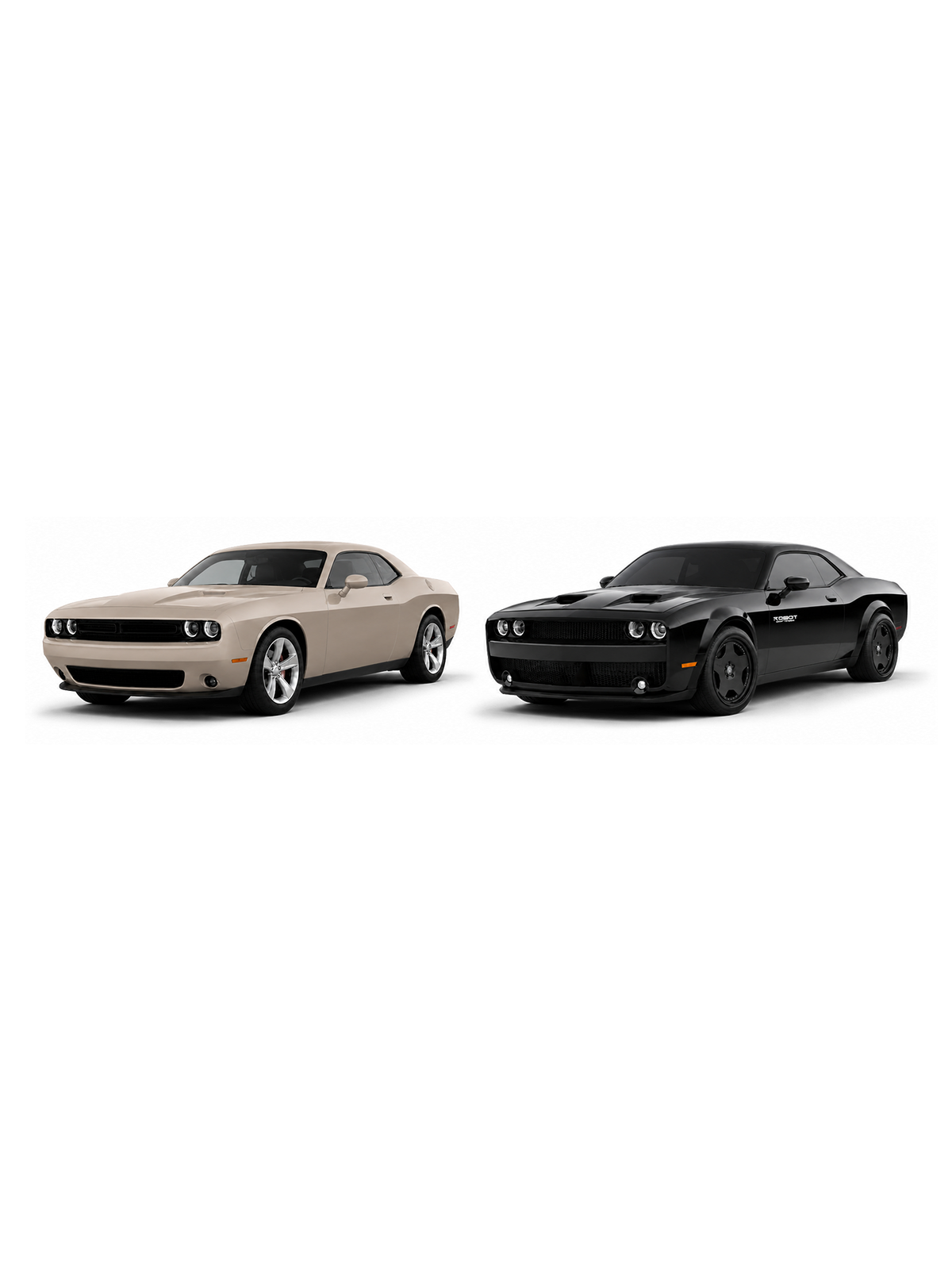 Dodge Challenger with Robot Craftsman BANDIT front bumper