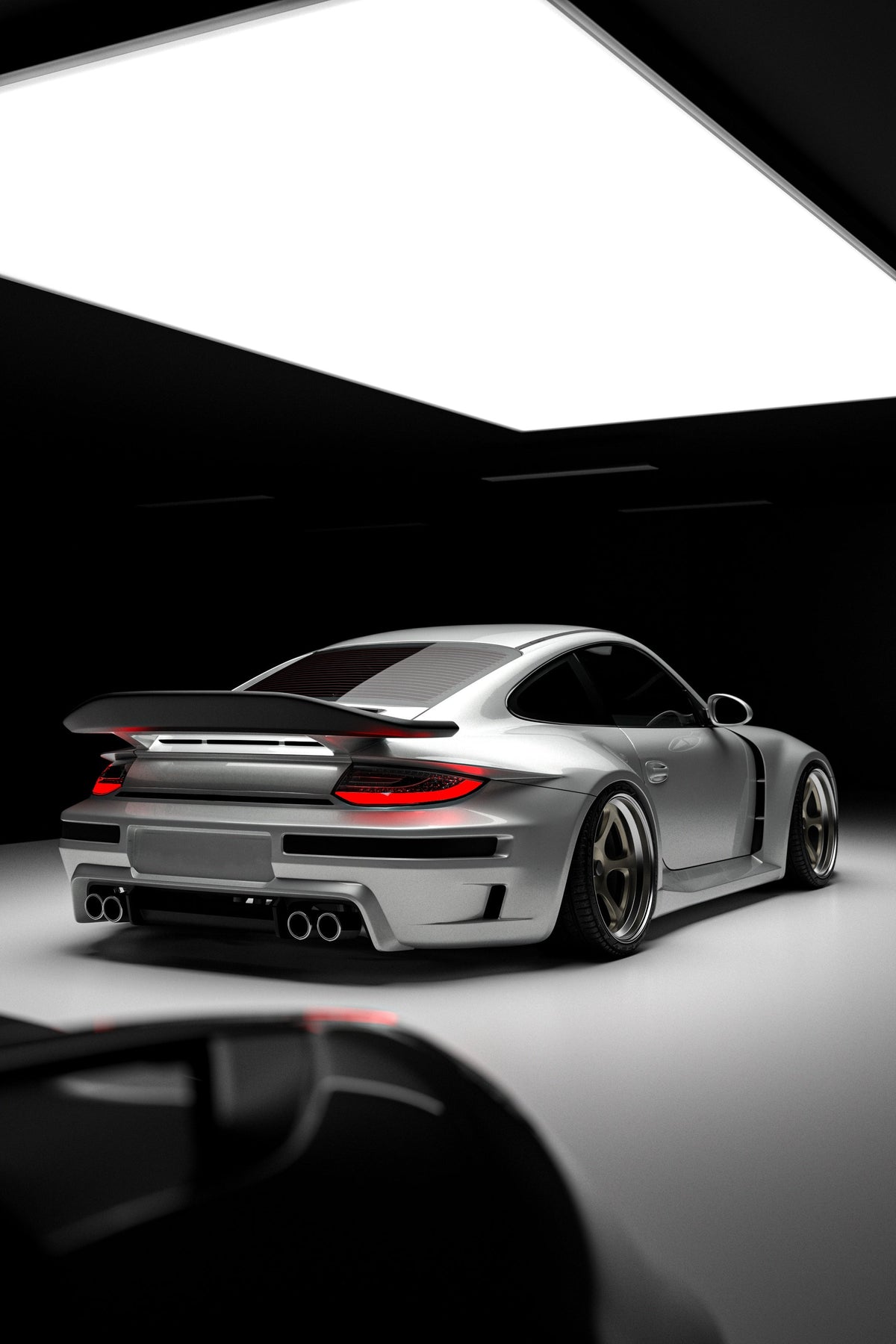 ROBOT CRAFTSMAN "TIGANISM GUSTAV" Rear Spoiler Wing for Porsche 997.1/2 911 Carrera Base/S/4S/Targa/GTS/GT3/Turbo Carbon Fiber / FRP