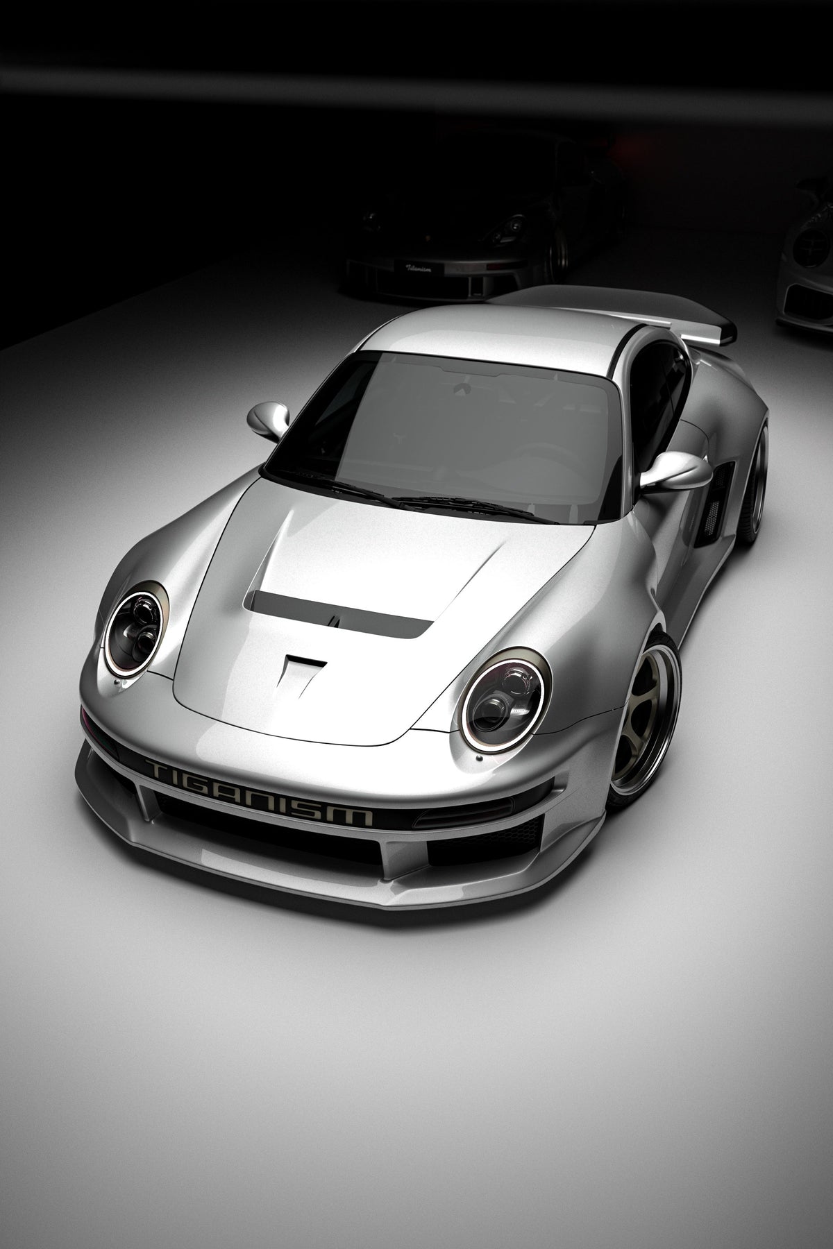 ROBOT CRAFTSMAN "TIGANISM GUSTAV" Widebody Rear Quarter Panel Flares Wheel Arches for Porsche 911 997.1 997.2 Carrera Base/S 2005–2012 Carbon Fiber / FRP