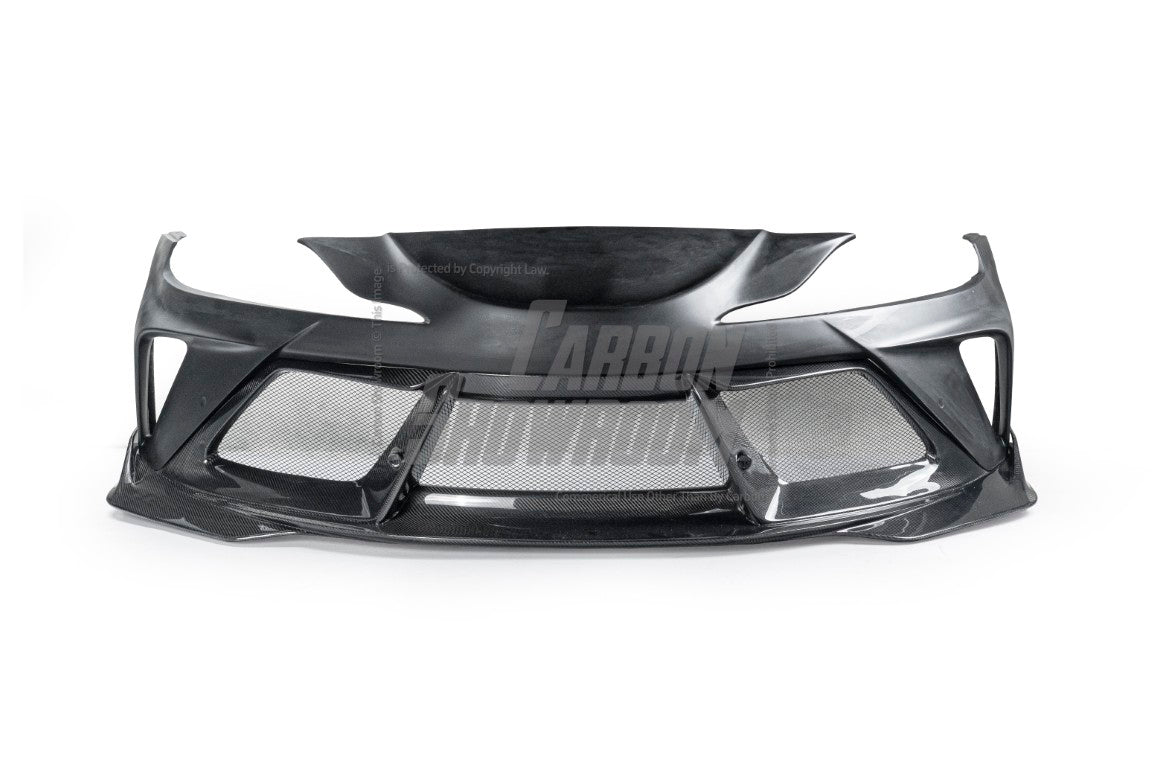 Toyota Supra MK5 A90 A91 3.0 2.0 2020 2021 2022 2023 2024 with Aftermarket Parts - "Alerion" Narrow Body Front Bumper & Lip Carbon Fiber / FRP from Robot Craftsman