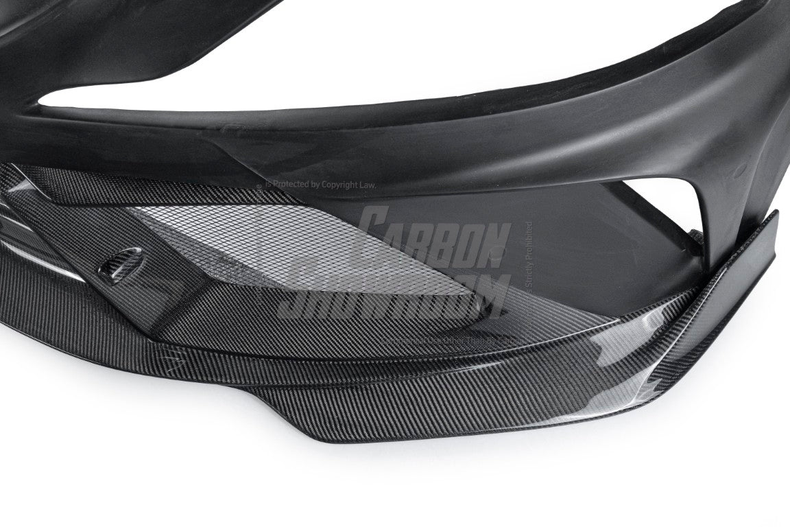 Toyota Supra MK5 A90 A91 3.0 2.0 2020 2021 2022 2023 2024 with Aftermarket Parts - "Alerion" Narrow Body Front Bumper & Lip Carbon Fiber / FRP from Robot Craftsman