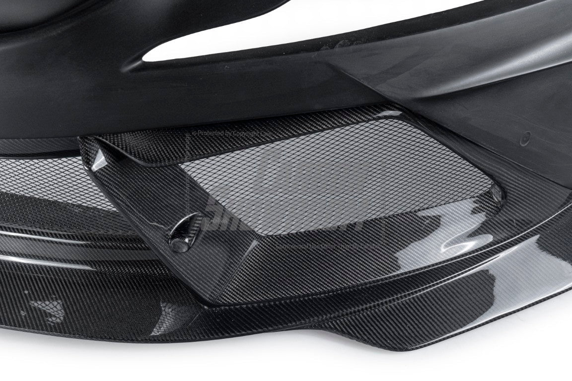 Toyota Supra MK5 A90 A91 3.0 2.0 2020 2021 2022 2023 2024 with Aftermarket Parts - "Alerion" Narrow Body Front Bumper & Lip Carbon Fiber / FRP from Robot Craftsman