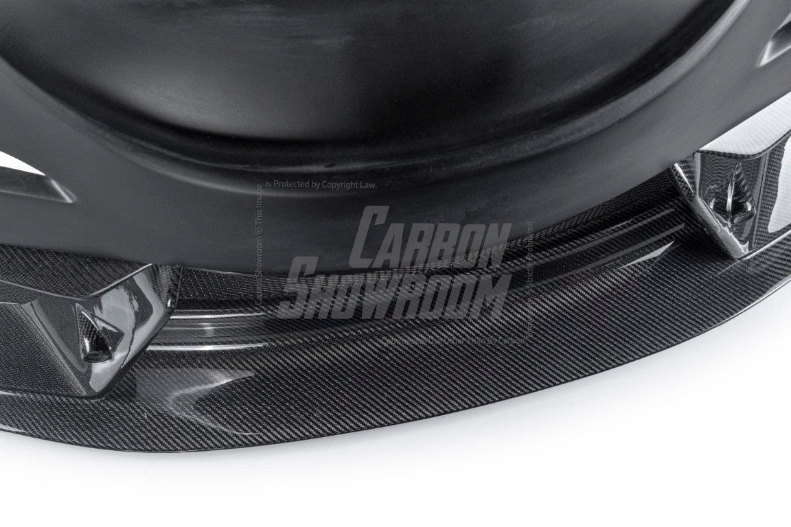 Toyota Supra MK5 A90 A91 3.0 2.0 2020 2021 2022 2023 2024 with Aftermarket Parts - "Alerion" Narrow Body Front Bumper & Lip Carbon Fiber / FRP from Robot Craftsman