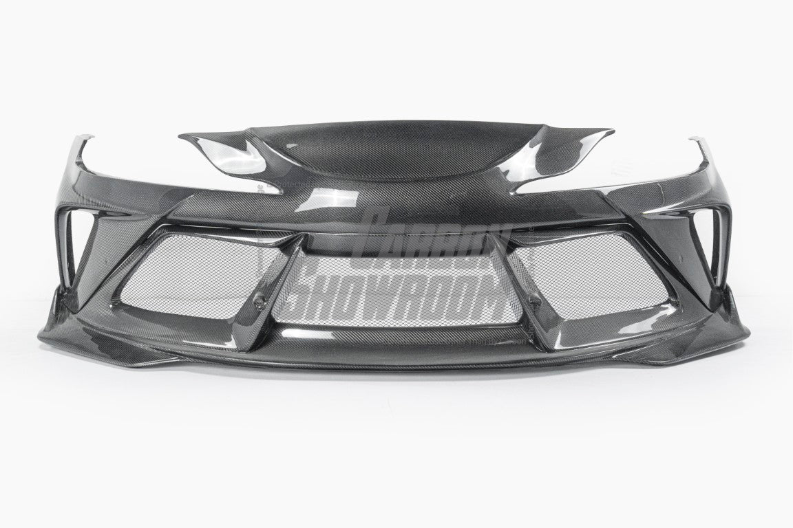 Toyota Supra MK5 A90 A91 3.0 2.0 2020-ON with Aftermarket Parts - "Alerion" Narrow Body Front Bumper & Lip Carbon Fiber / FRP from Robot Craftsman

