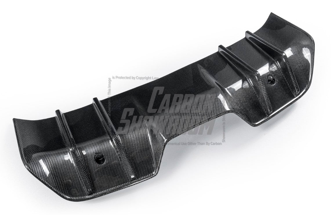 Ford Mustang Ecoboost V6 GT March1 Bullitt S550.1 S550.2 2015-2023 (note: dual exhaust tips) with Aftermarket Parts - CAVALIER Rear Diffuser Carbon Fiber/FRP from Robot Craftsman