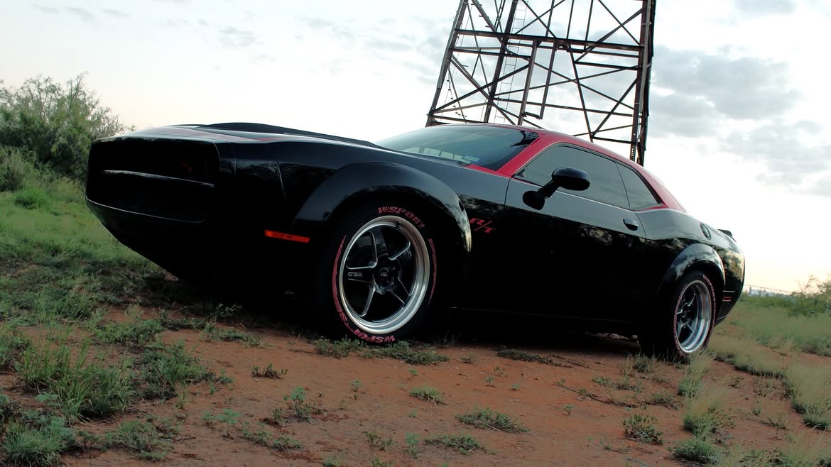 Challenger Demon Redeye Hellcat T/A Scat Pack 392 SRT R/T SXT SE 2008 2009 2010 2011 2012 2013 2014 2015 2016 2017 2018 2019 2020 2021 2022 2023 with Aftermarket Parts - "CHOPPER" Front Bumper Carbon Fiber / FRP from Robot Craftsman
