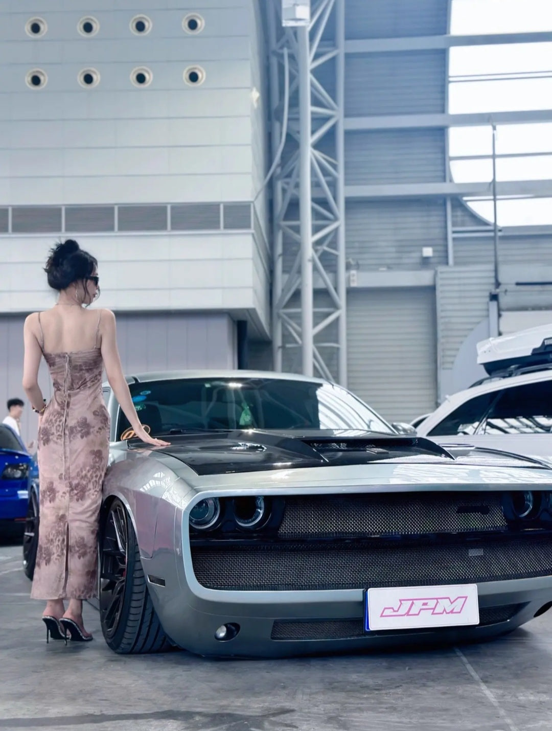 Challenger Demon Redeye Hellcat T/A Scat Pack 392 SRT R/T SXT SE 2008 2009 2010 2011 2012 2013 2014 2015 2016 2017 2018 2019 2020 2021 2022 2023 with Aftermarket Parts - "CHOPPER" Front Bumper Carbon Fiber / FRP from Robot Craftsman