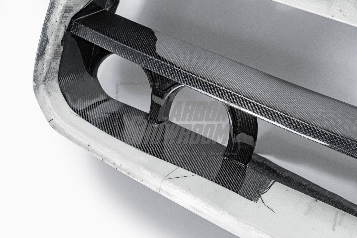 Dodge Challenger Demon Redeye Hellcat T/A Scat Pack 392 SRT R/T SXT SE 2008 2009 2010 2011 2012 2013 2014 2015 2016 2017 2018 2019 2020 2021 2022 2023 with Aftermarket Parts - "CHOPPER" Front Bumper Carbon Fiber / FRP from Robot Craftsman