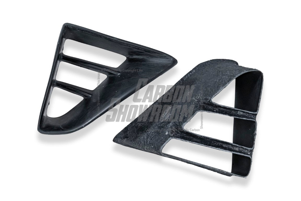 Tesla Model 3 Performance Long Range Standard Base 2017 2018 2019 2020 2021 2022 2023 with Aftermarket Parts - Crypton Front Bumper & Lip Carbon Fiber / FRP from Robot Craftsman