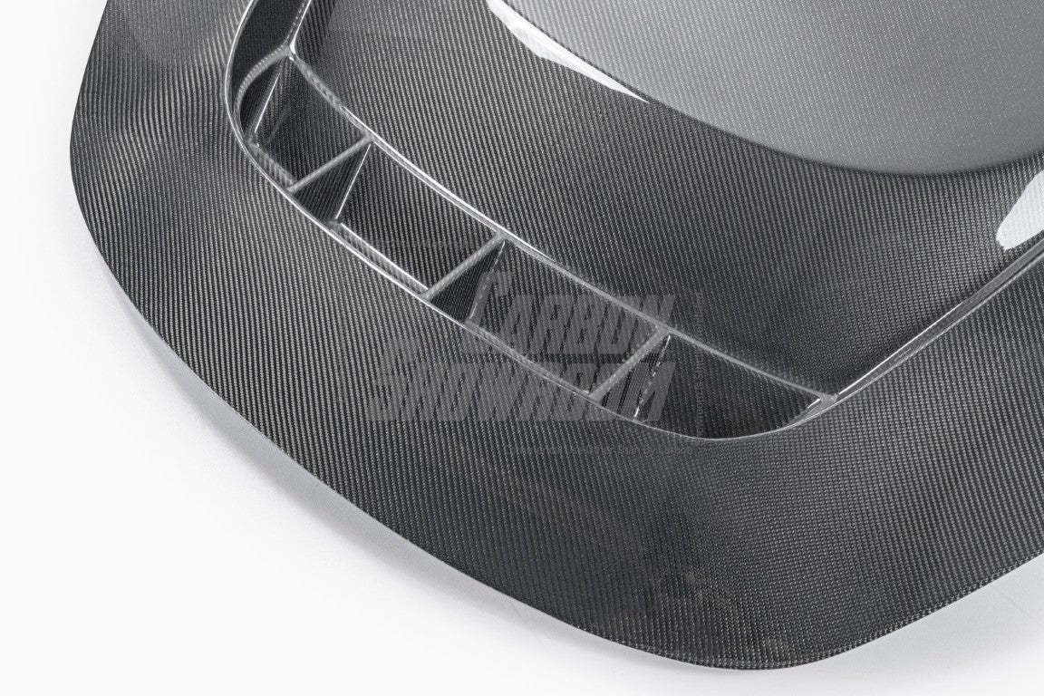 Tesla Model 3 Performance Long Range Standard Base 2017 2018 2019 2020 2021 2022 2023 with Aftermarket Parts - "Crypton" Hood Bonnet Carbon Fiber / FRP from Robot Craftsman