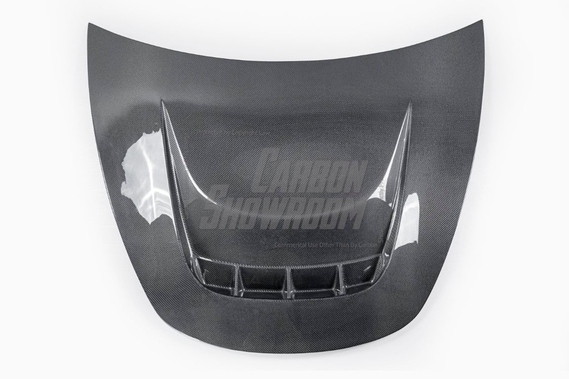 Tesla Model 3 Performance Long Range Standard Base 2017 2018 2019 2020 2021 2022 2023 with Aftermarket Parts - "Crypton" Hood Bonnet Carbon Fiber / FRP from Robot Craftsman