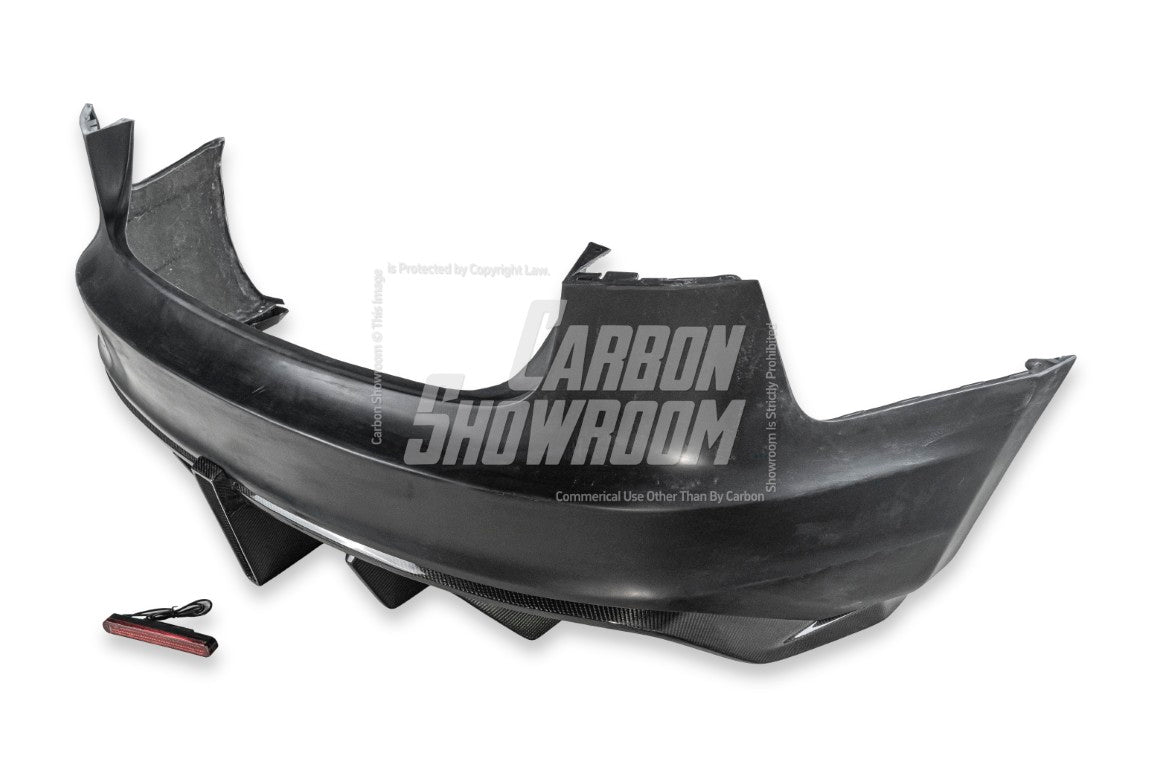 Tesla Model 3 Performance Long Range Standard Base 2017 2018 2019 2020 2021 2022 2023 with Aftermarket Parts - Crypton Rear Bumper & Diffuser Carbon Fiber / FRP from Robot Craftsman