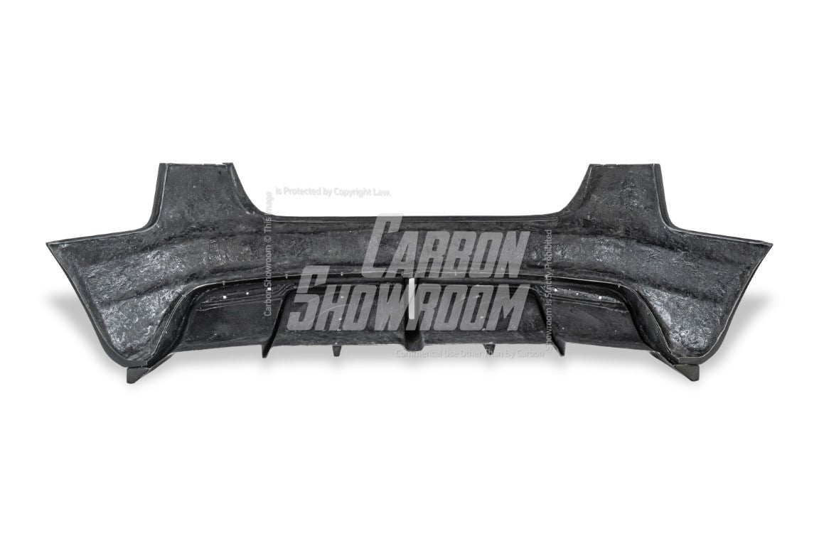Tesla Model 3 Performance Long Range Standard Base 2017 2018 2019 2020 2021 2022 2023 with Aftermarket Parts - Crypton Rear Bumper & Diffuser Carbon Fiber / FRP from Robot Craftsman