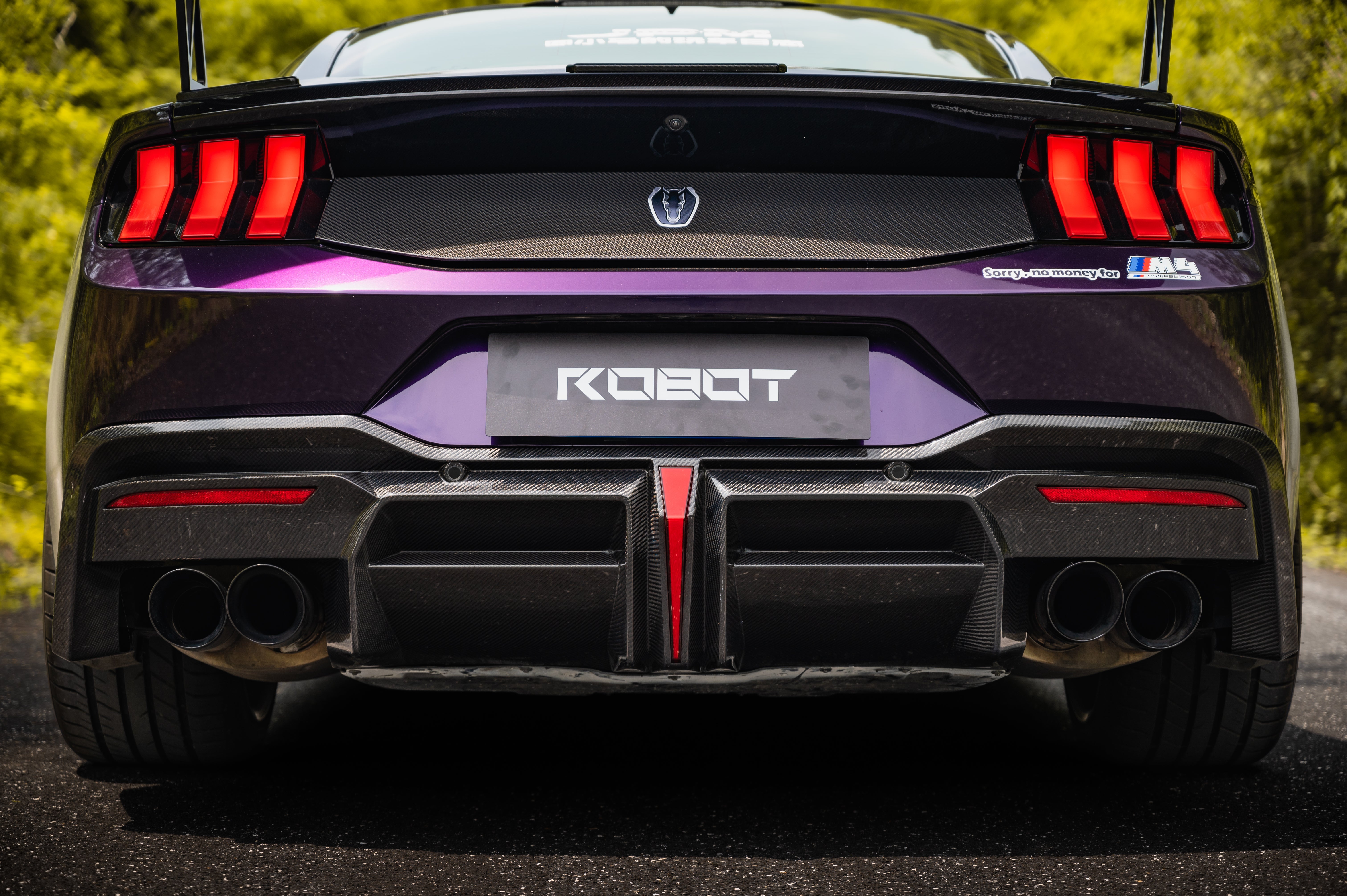 Ford Mustang S650 2024-ON with Aftermarket Parts - DARKSTAR Rear Diffuser Carbon Fiber from Robot Craftsman