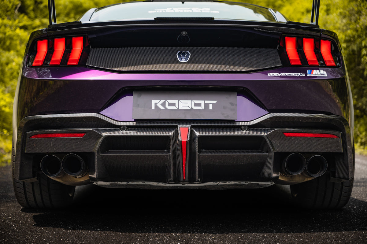 Ford Mustang S650 2024-ON with Aftermarket Parts - DARKSTAR Rear Diffuser Carbon Fiber from Robot Craftsman