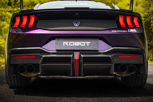 Ford Mustang S650 2024-ON with Aftermarket Parts - DARKSTAR Rear Diffuser Carbon Fiber from Robot Craftsman