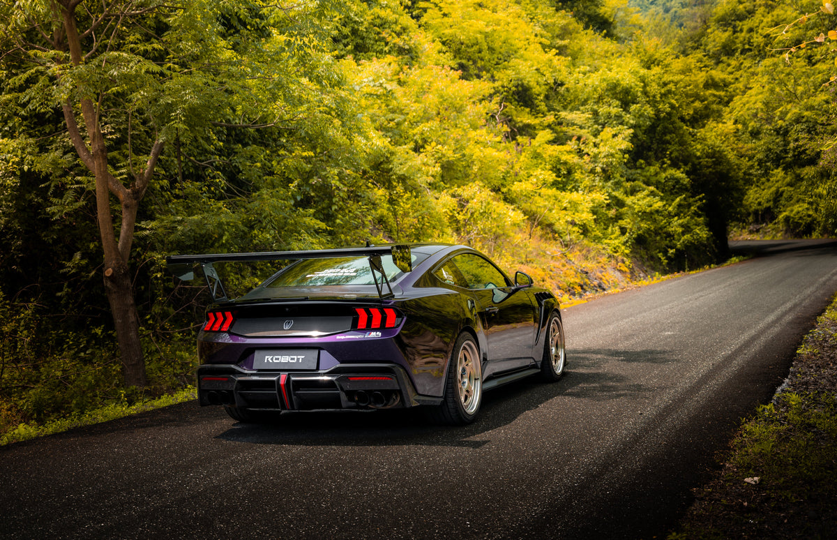 Ford Mustang S650 2024-ON with Aftermarket Parts - DARKSTAR Rear Diffuser Carbon Fiber from Robot Craftsman