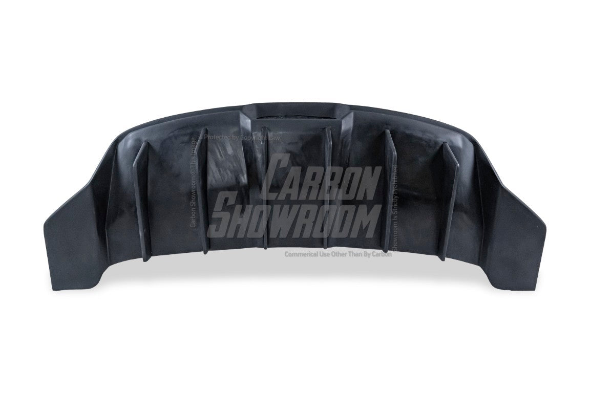 Ford Mustang Ecoboost V6 GT March1 Bullitt S550.1 S550.2 2015 2016 2017 2018 2019 2020 2021 2022 2023 with Aftermarket Parts - DAWN & DUSK Rear Bumper & Diffuser & Exhaust Tip Trim Carbon Fiber / FRP from Robot Craftsman