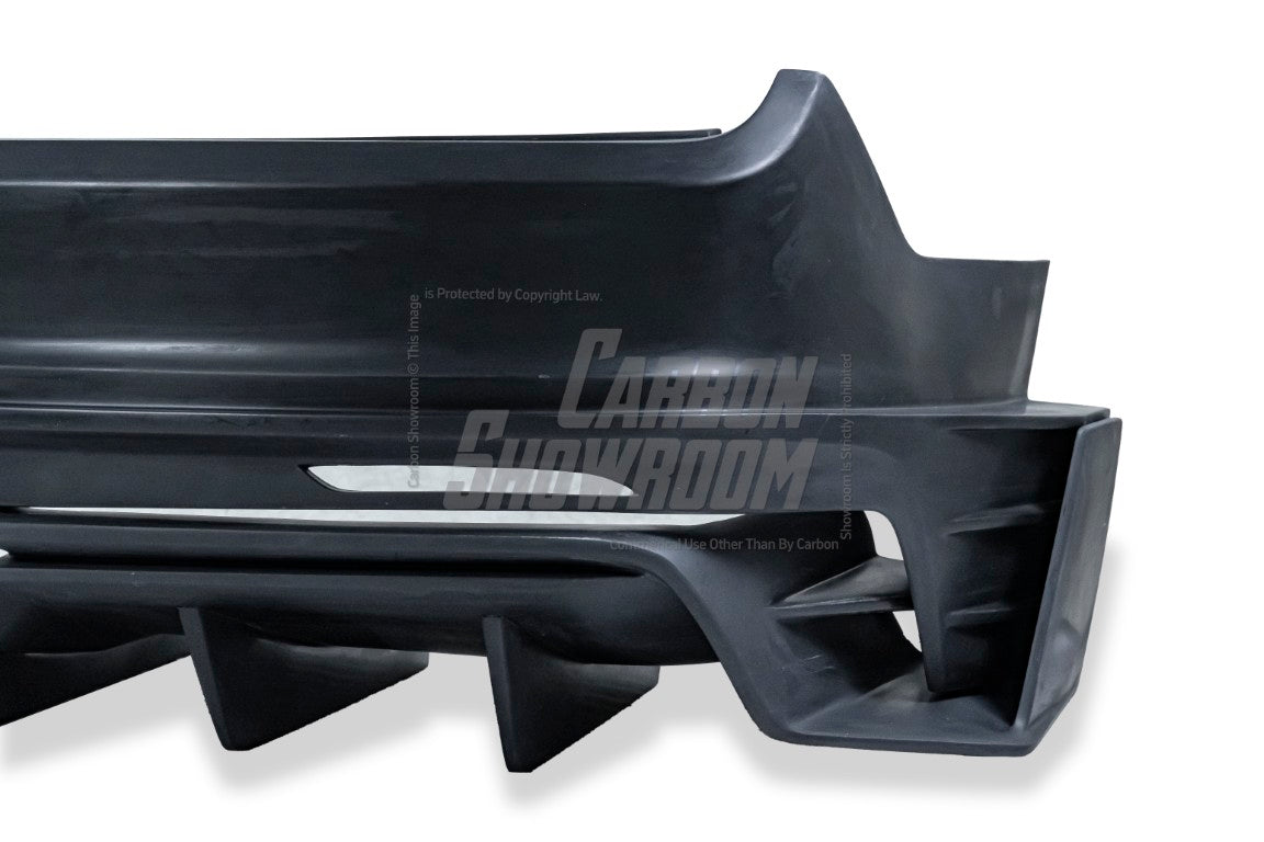 Ford Mustang Ecoboost V6 GT March1 Bullitt S550.1 S550.2 2015 2016 2017 2018 2019 2020 2021 2022 2023 with Aftermarket Parts - DAWN & DUSK Rear Bumper & Diffuser & Exhaust Tip Trim Carbon Fiber / FRP from Robot Craftsman