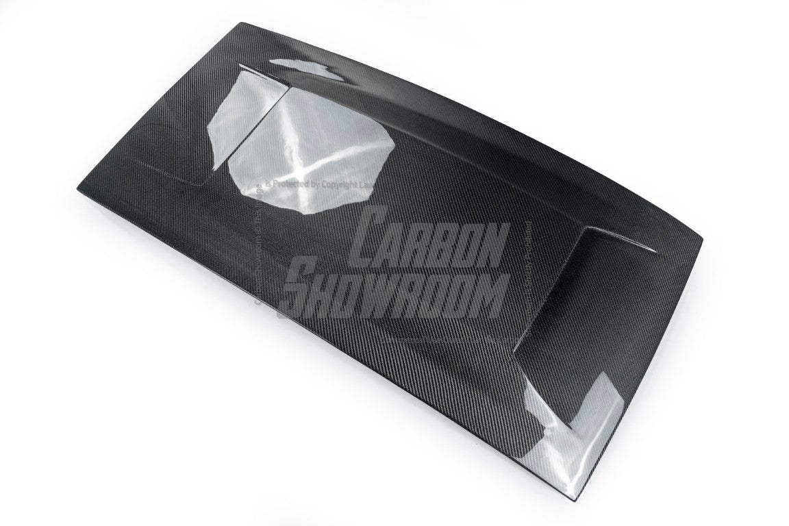 Ford Mustang Ecoboost V6 GT March1 Bullitt S550.1 S550.2 2015 2016 2017 2018 2019 2020 2021 2022 2023 with Aftermarket Parts - "DAWN & DUSK" Roof Scoop Carbon Fiber / FRP from Robot Craftsman
