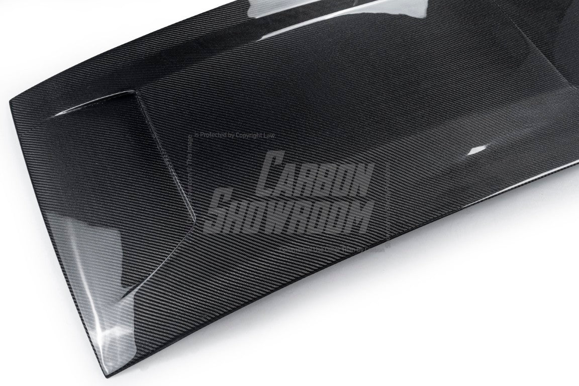 Ford Mustang Ecoboost V6 GT March1 Bullitt S550.1 S550.2 2015 2016 2017 2018 2019 2020 2021 2022 2023 with Aftermarket Parts - "DAWN & DUSK" Roof Scoop Carbon Fiber / FRP from Robot Craftsman