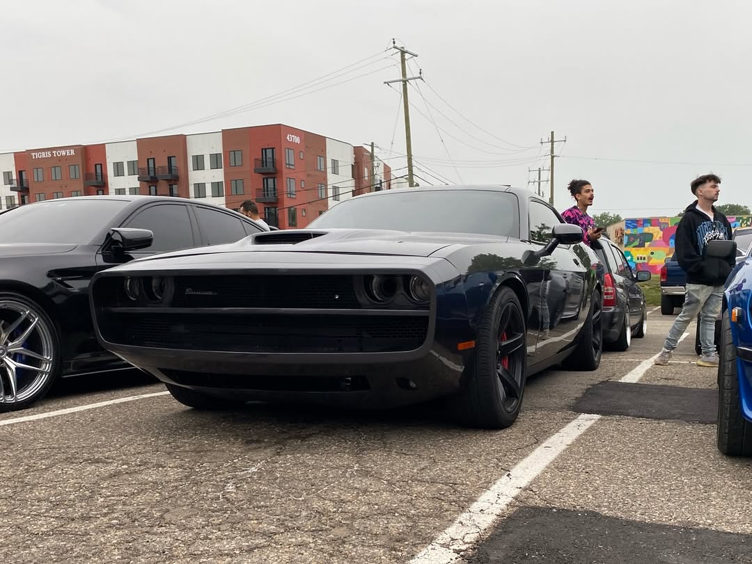 Dodge Challenger Demon Redeye Hellcat T/A Scat Pack 392 SRT R/T SXT SE 2008 2009 2010 2011 2012 2013 2014 2015 2016 2017 2018 2019 2020 2021 2022 2023 with Aftermarket Parts - "CHOPPER" Front Bumper Carbon Fiber / FRP from Robot Craftsman