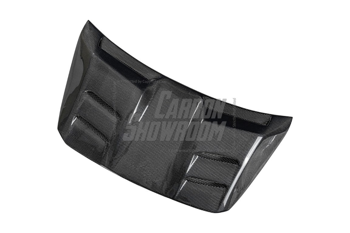 Ford Mustang Ecoboost V6 GT March1 Bullitt S550.1 S550.2 2015 2016 2017 2018 2019 2020 2021 2022 2023 with Aftermarket Parts - "CAVALIER" Ducktail Spoiler & Rear Trunk Lid Cover Carbon Fiber / FRP from Robot Craftsman