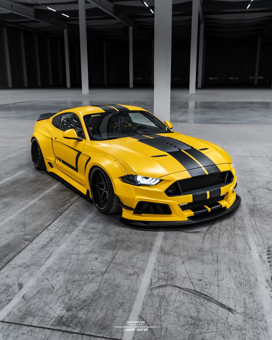 Ford Mustang Ecoboost V6 GT S550.1 2015 2016 2017 & Mustang Ecoboost V6 GT March1 Bullitt S550.2 2018 2019 2020 2021 2022 2023 with Aftermarket Parts - "STORM" Widebody Fender Flares Wheel Arches & Side Skirts Carbon Fiber / FRP from Robot Craftsman