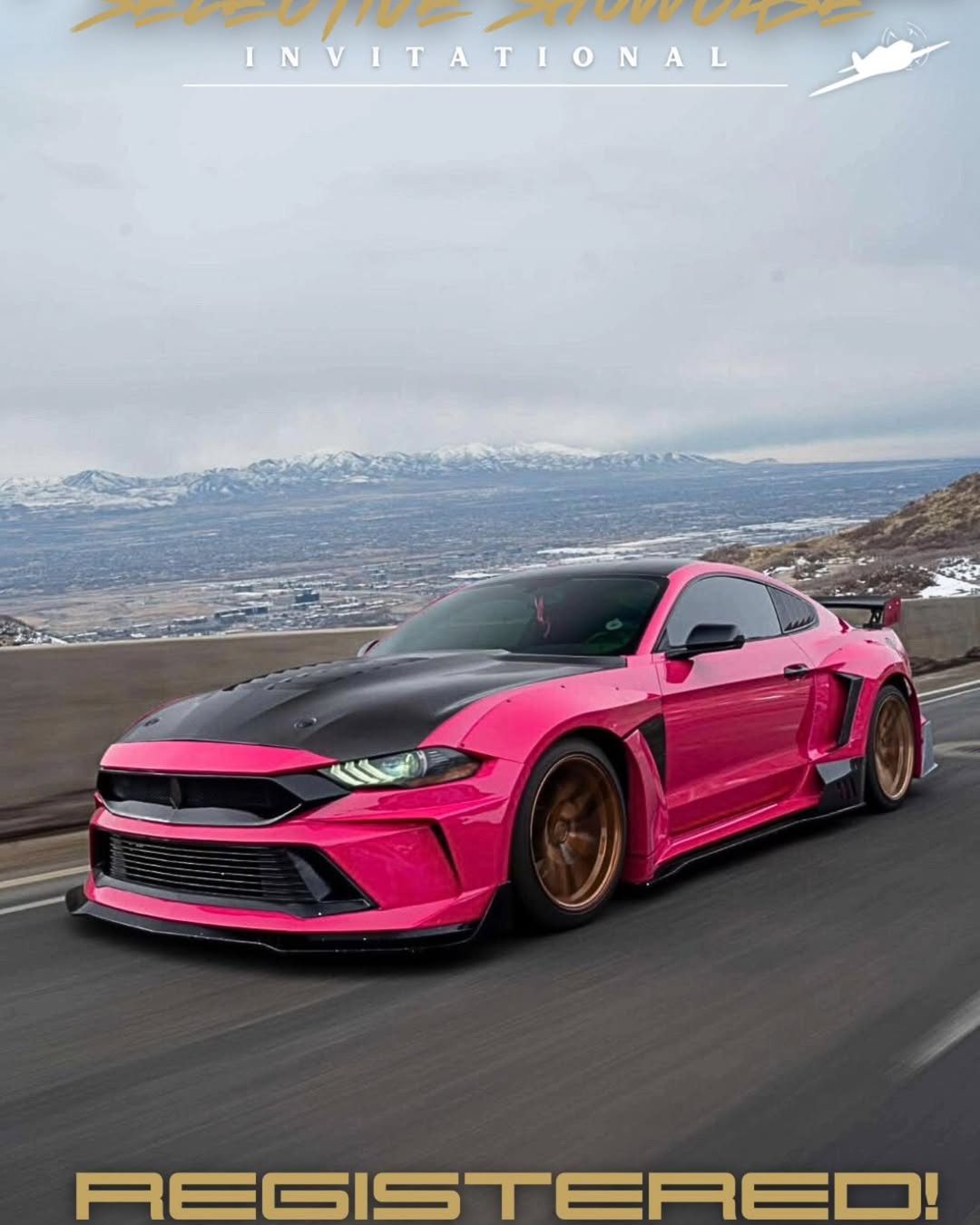 Ford Mustang Ecoboost V6 GT S550.1 2015 2016 2017 & Mustang Ecoboost V6 GT March1 Bullitt S550.2 2018 2019 2020 2021 2022 2023 with Aftermarket Parts - " DAWN & DUSK " Widebody Fender Flares Wheel Arches & Side Skirts Carbon Fiber / FRP from Robot Craftsman