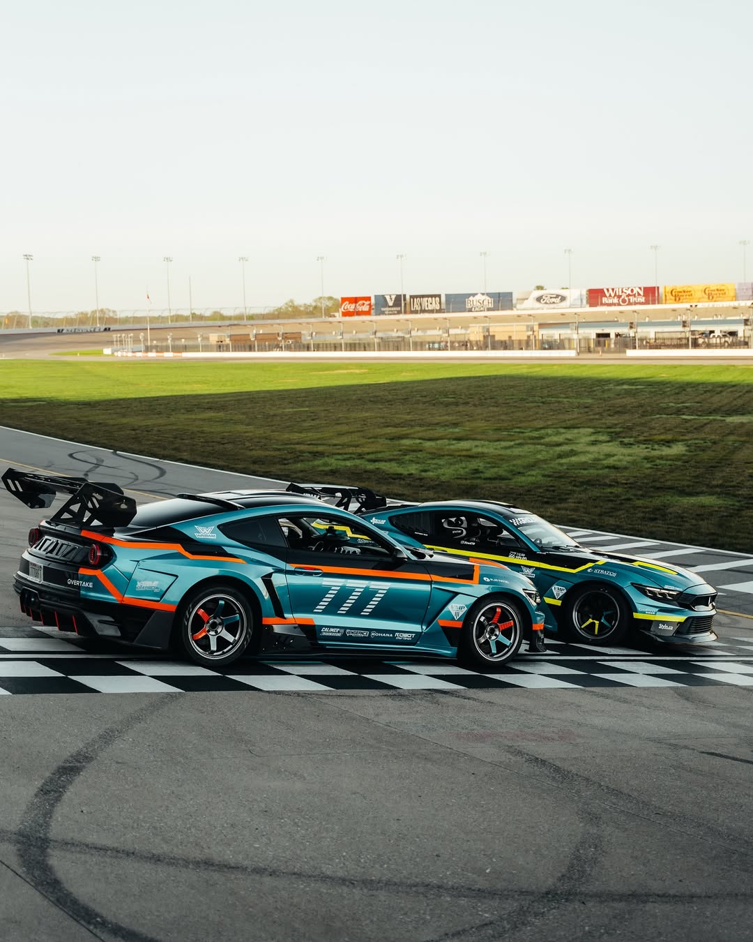 Ford Mustang Ecoboost V6 GT March1 Bullitt S550.1 S550.2 2015 2016 2017 2018 2019 2020 2021 2022 2023 with Aftermarket Parts - DAWN & DUSK Rear Bumper & Diffuser & Exhaust Tip Trim Carbon Fiber / FRP from Robot Craftsman