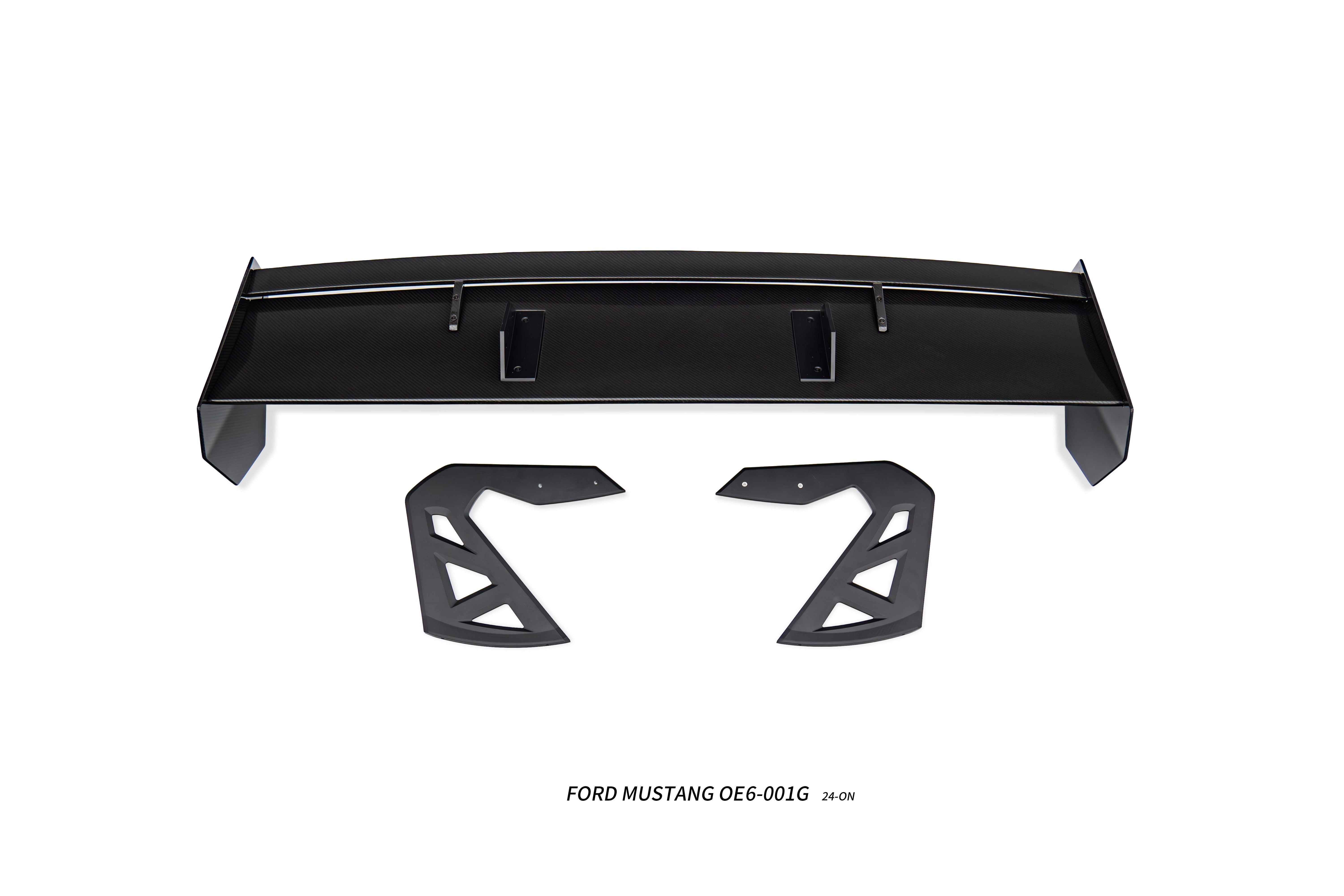 Ford Mustang Ecoboost V6 GT March1 Bullitt S550.1 S550.2 2015 2016 2017 2018 2019 2020 2021 2022 2023 with Aftermarket Parts - "DAWN & DUSK" Rear Wing & Spoiler Carbon Fiber / FRP from Robot Craftsman