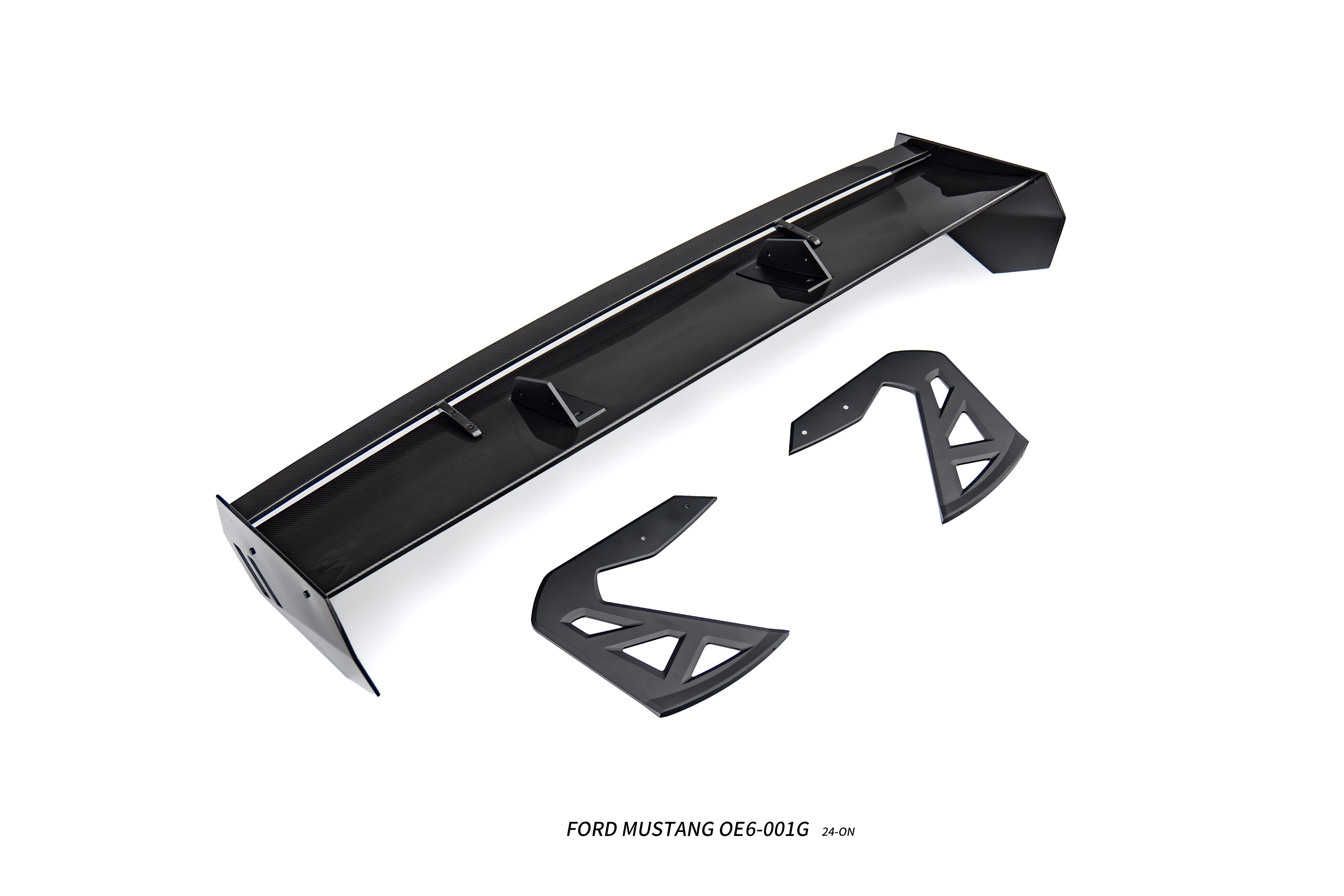 Ford Mustang Ecoboost V6 GT March1 Bullitt S550.1 S550.2 2015 2016 2017 2018 2019 2020 2021 2022 2023 with Aftermarket Parts - "DAWN & DUSK" Rear Wing & Spoiler Carbon Fiber / FRP from Robot Craftsman