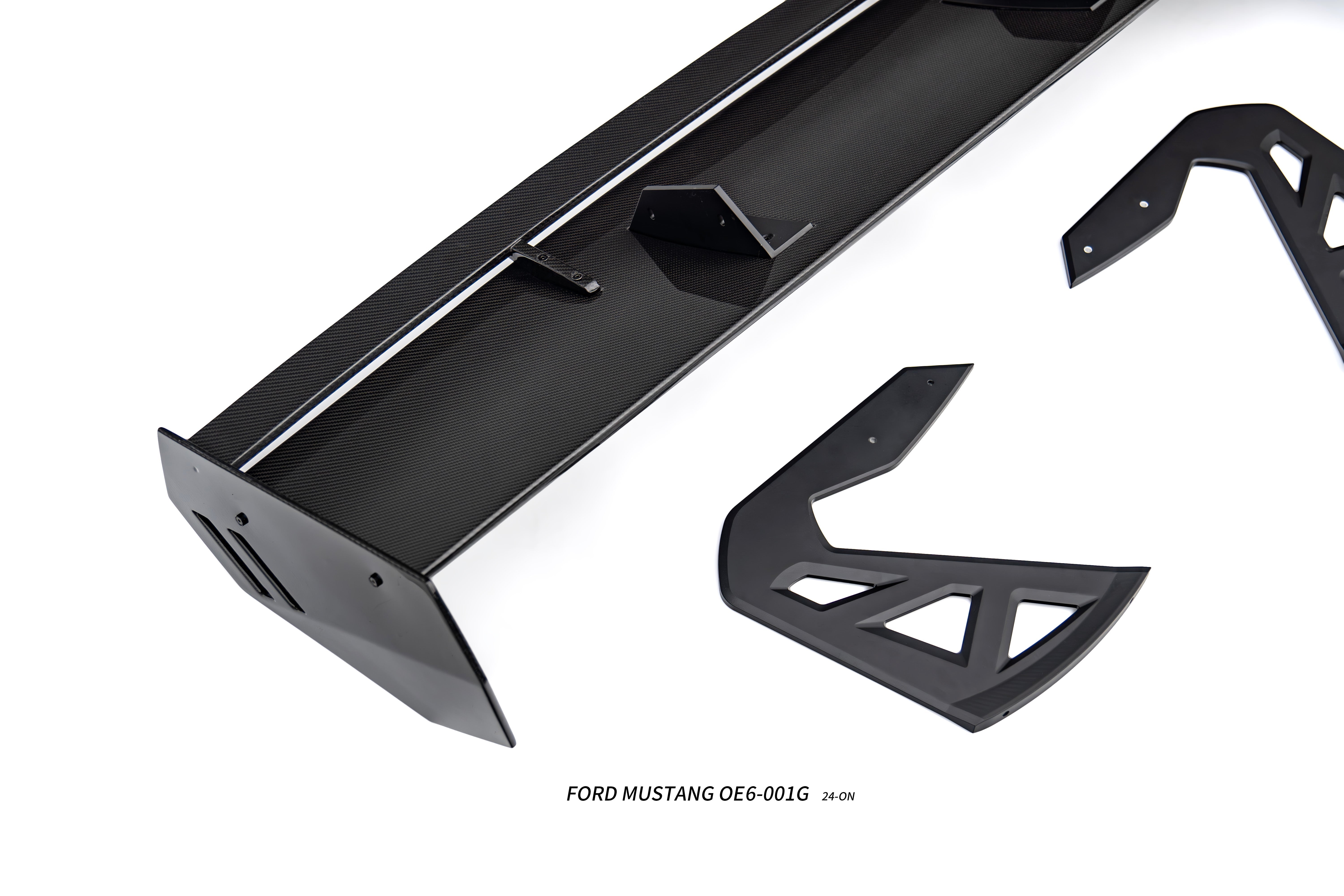 Ford Mustang Ecoboost V6 GT March1 Bullitt S550.1 S550.2 2015 2016 2017 2018 2019 2020 2021 2022 2023 with Aftermarket Parts - "DAWN & DUSK" Rear Wing & Spoiler Carbon Fiber / FRP from Robot Craftsman