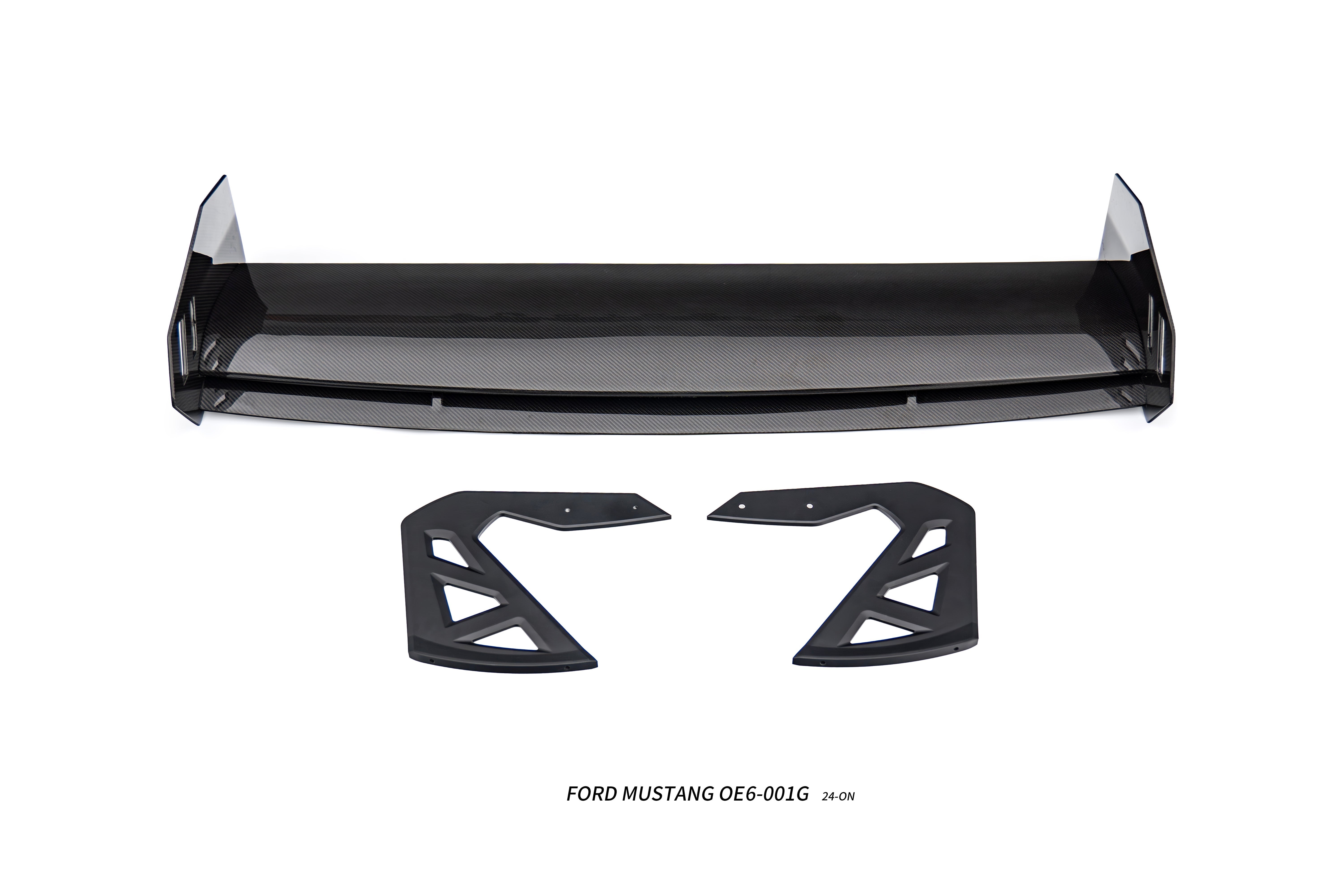 Ford Mustang Ecoboost V6 GT March1 Bullitt S550.1 S550.2 2015 2016 2017 2018 2019 2020 2021 2022 2023 with Aftermarket Parts - "DAWN & DUSK" Rear Wing & Spoiler Carbon Fiber / FRP from Robot Craftsman