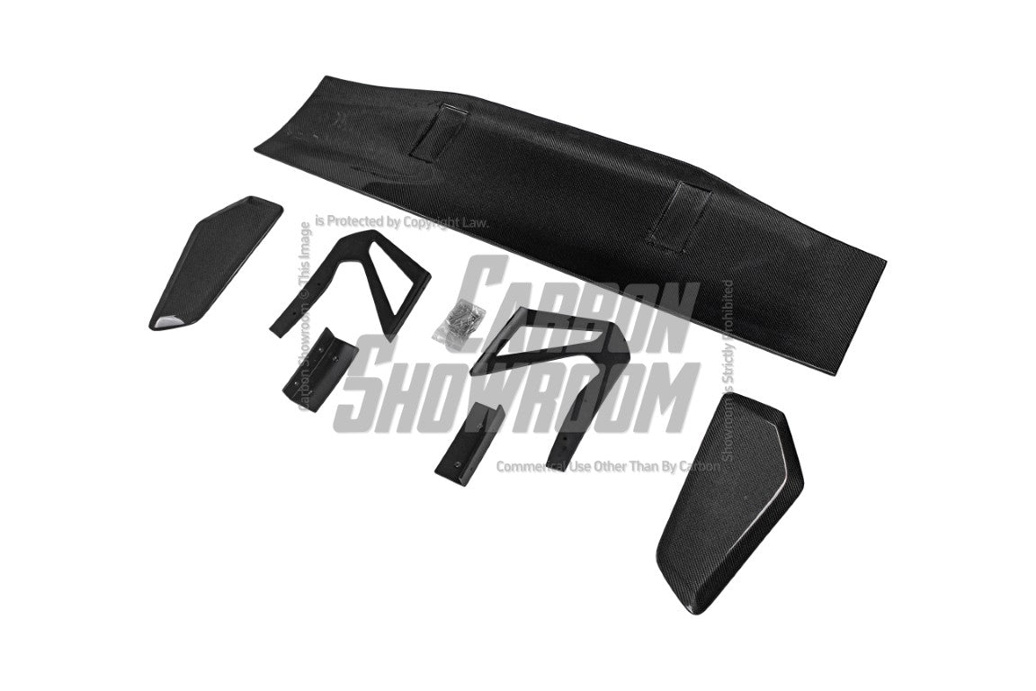 Ford Mustang Ecoboost V6 GT March1 Bullitt S550.1 S550.2 2015 2016 2017 2018 2019 2020 2021 2022 2023 with Aftermarket Parts - CAVALIER Rear GT Wing Carbon Fiber / FRP from Robot Craftsman