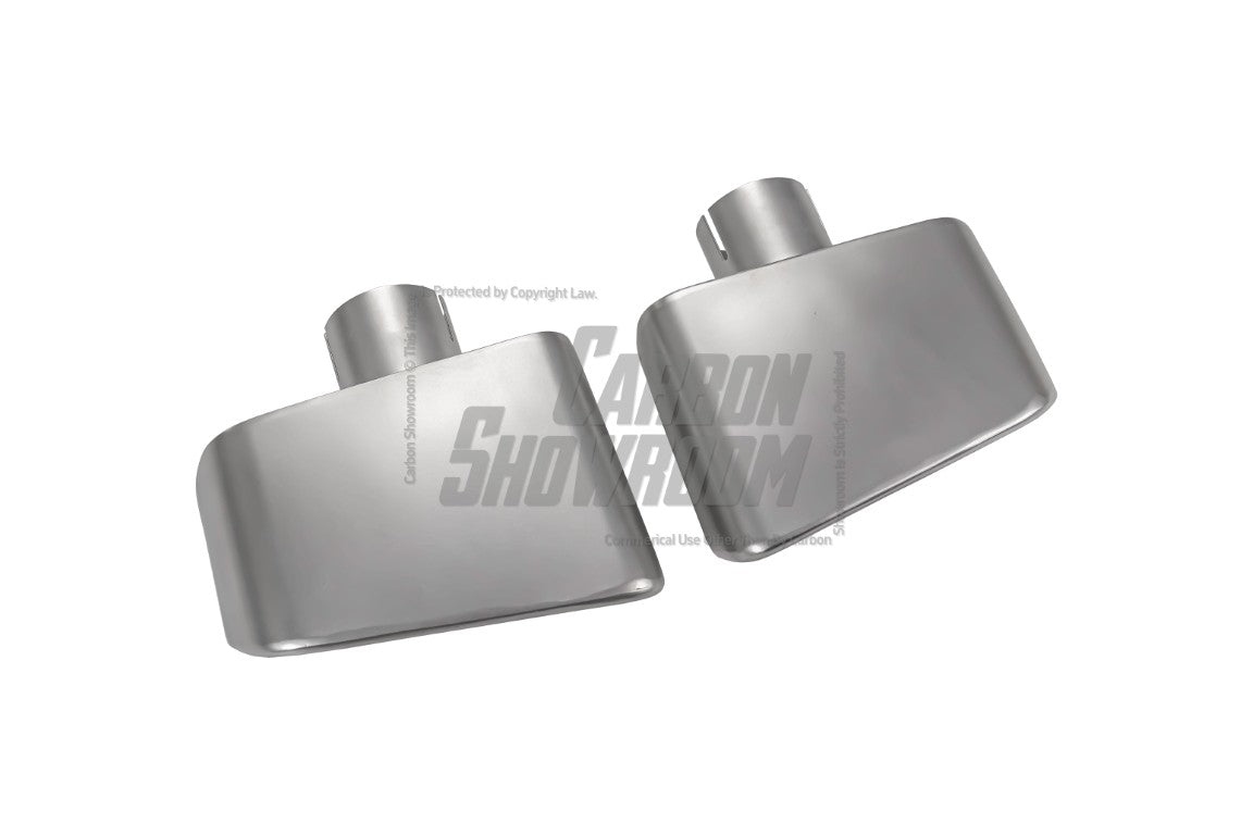 Ford Mustang Ecoboost V6 GT March1 Bullitt S550.1 S550.2 2015 2016 2017 2018 2019 2020 2021 2022 2023 (designed to be installed with ROBOT CRAFTSMAN GTD rear bumper) with Aftermarket Parts - GTD Style Exhaust Tips Stainless Steel from Robot Craftsman
