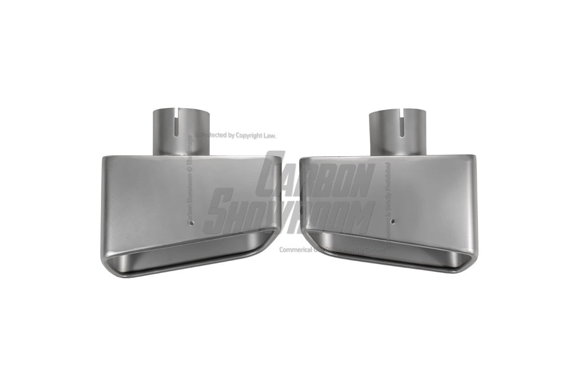 Ford Mustang Ecoboost V6 GT March1 Bullitt S550.1 S550.2 2015 2016 2017 2018 2019 2020 2021 2022 2023 (designed to be installed with ROBOT CRAFTSMAN GTD rear bumper) with Aftermarket Parts - GTD Style Exhaust Tips Stainless Steel from Robot Craftsman