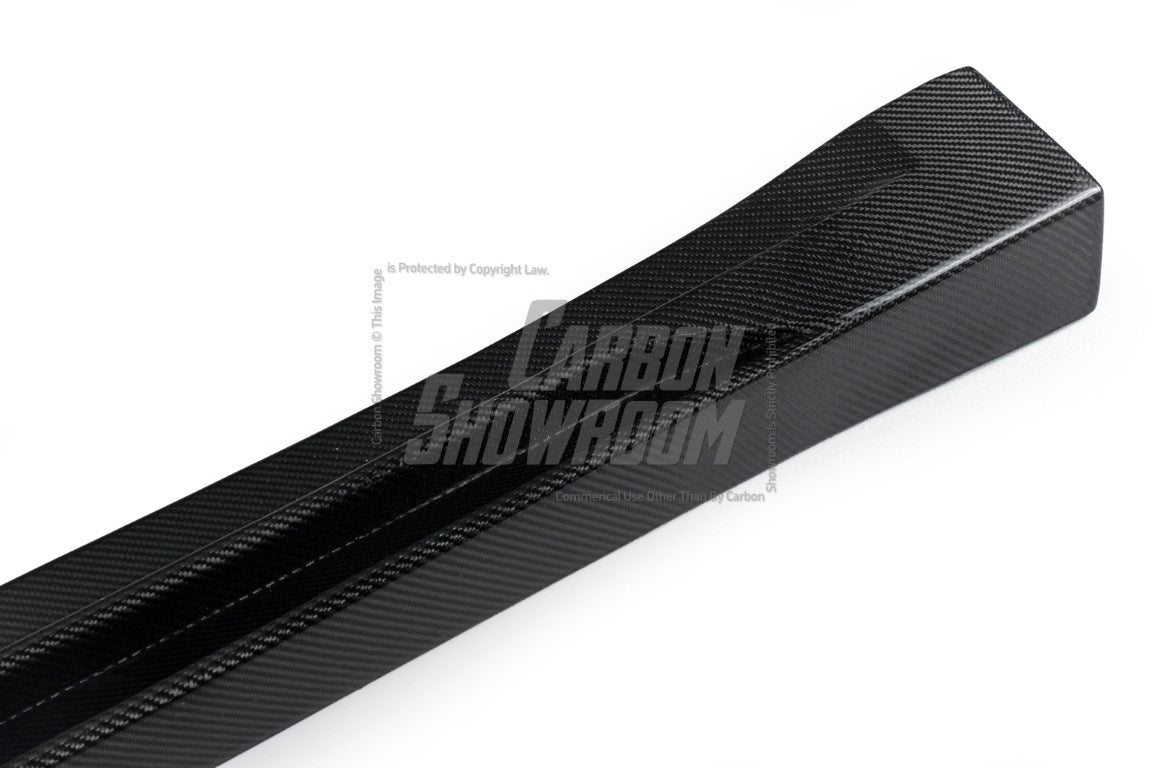 Tesla Model 3 Performance Long Range Standard Base 2017 2018 2019 2020 2021 2022 2023 with Aftermarket Parts - "Hacker" Narrow Body Side Skirts Carbon Fiber / FRP from Robot Craftsman