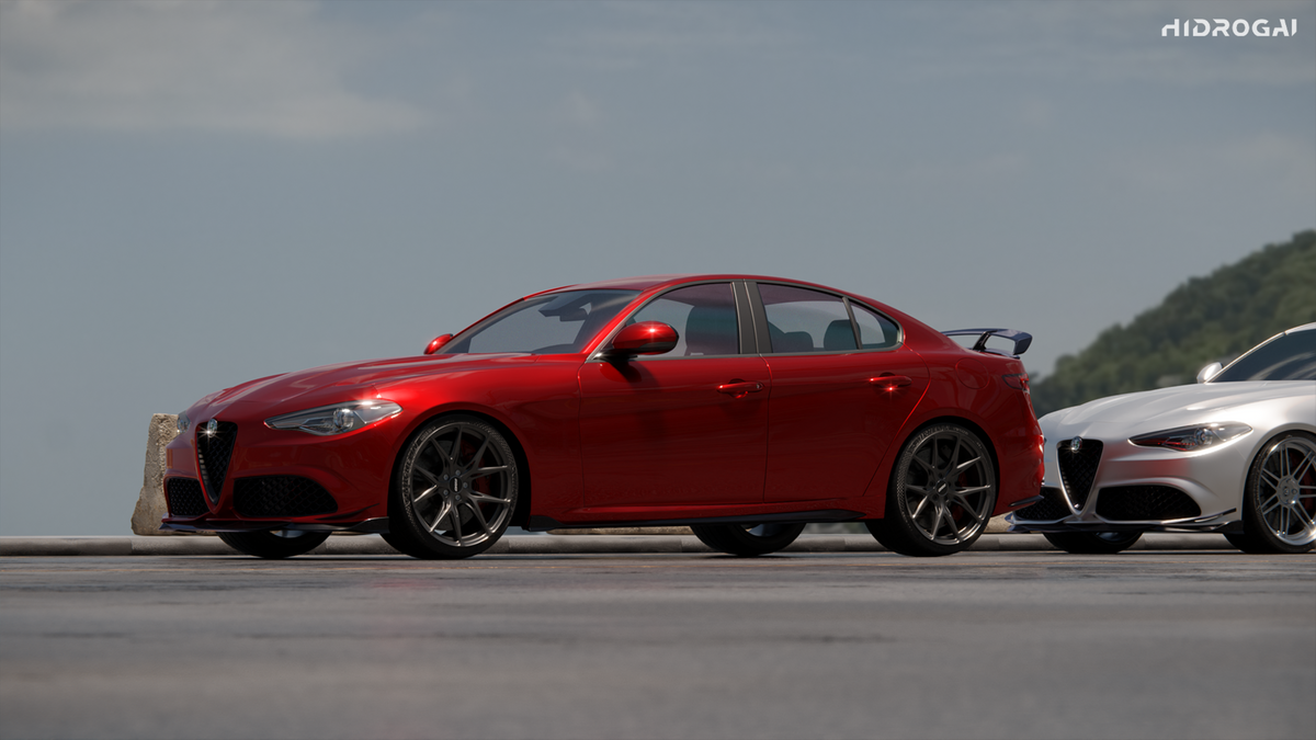 Alfa Romeo Giulia Quadrifoglio Sport Veloce Ti Sprint RWD AWD Lusso Base 2017-ON with Robot Craftsman's Aftermarket Parts - Standard Package "HIDROGAI" Carbon Fiber / FRP