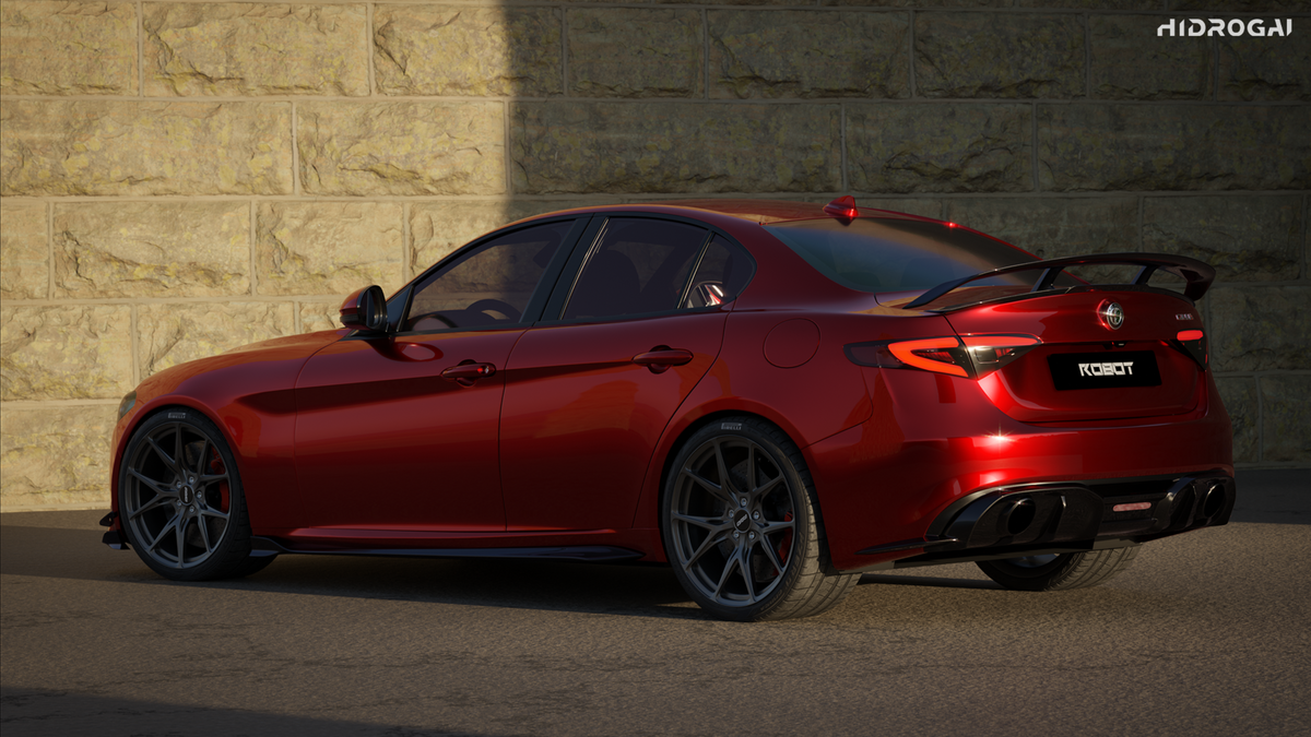 Alfa Romeo Giulia Quadrifoglio Sport Veloce Ti Sprint RWD AWD Lusso Base 2017-ON with Robot Craftsman's Aftermarket Parts - Standard Package "HIDROGAI" Carbon Fiber / FRP